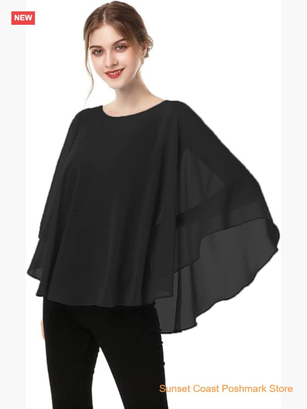 Chiffon Cape Shawl Wraps & Poncho Cover Up Sheer Lightweight